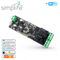 Simplife okos Wi-Fi 2 áramkörös kapcsoló relé – PST-TY-DIY-S02