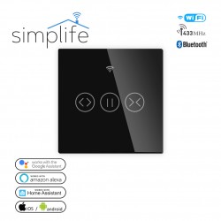 Simplife okos redőnykapcsoló + távirányító csomag - fekete - Amazon Alexa, Google Home, iOS/Android