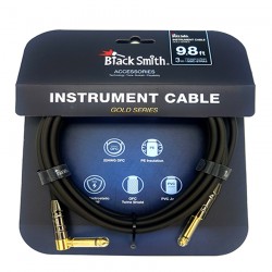BlackSmith Golden Series egyenes-pipa jack, 3m-es kábel - BS-GSIC-STA3