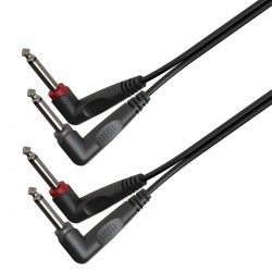 GL-2AJM2AJM06 - Adapter kábel: 2x6.3mm pipa Jack papa MONO - 2x6.3mm pipa Jack papa MONO / 0.6m - R395R