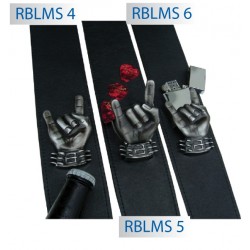 RBLAR 6 - Guitar and Bass Strap Leather with built-in accessory (Pickboy Rock-It - Pick Holder) - S844S