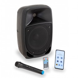 GO-SOUND 8AIR - 8 akkumulátoros PA rendszer MP3, BT VHF mikrofonnal és Go-Sound Air applikációs vezérléssel - J697J
