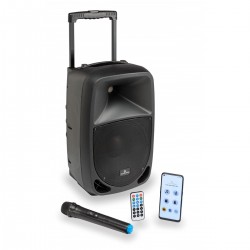 GO-SOUND 10AIR - 10 akkumulátoros PA rendszer MP3, BT VHF mikrofonnal és Go-Sound Air applikációs vezérléssel - J698J