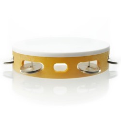 APT-8P - Tamburine with jingles in PVC and synthetic head - LARGE size - B819B