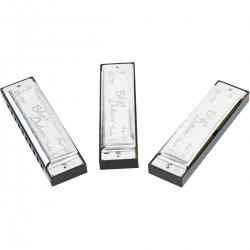 990701021 - Blues Deluxe Harmonica, Pack of 3, with Case - FEN649