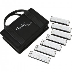 990701049 - Blues Deluxe Harmonica, Pack of 7, with Case - FEN648