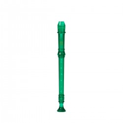 ASRG-300T-EG - Soprano recorder german fingering transparent color Emerald Green - B869B