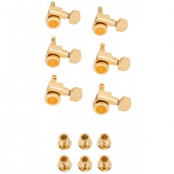 990818200 - Locking Stratocaster®/Telecaster® Staggered Tuning Machines (Gold) 6-pack - FEN1388