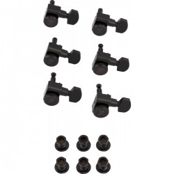990818400 - Locking Stratocaster®/Telecaster® Staggered Tuning Machines (Black) 6-pack - FEN1389