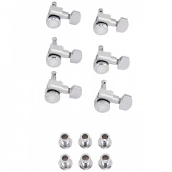 990818100 - Locking Stratocaster®/Telecaster® Staggered Tuning Machines (Polished Chrome) 6-pack - FEN1387