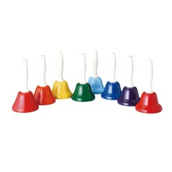 AHB-8 - Set of 8 multicolor hand bells - B878B